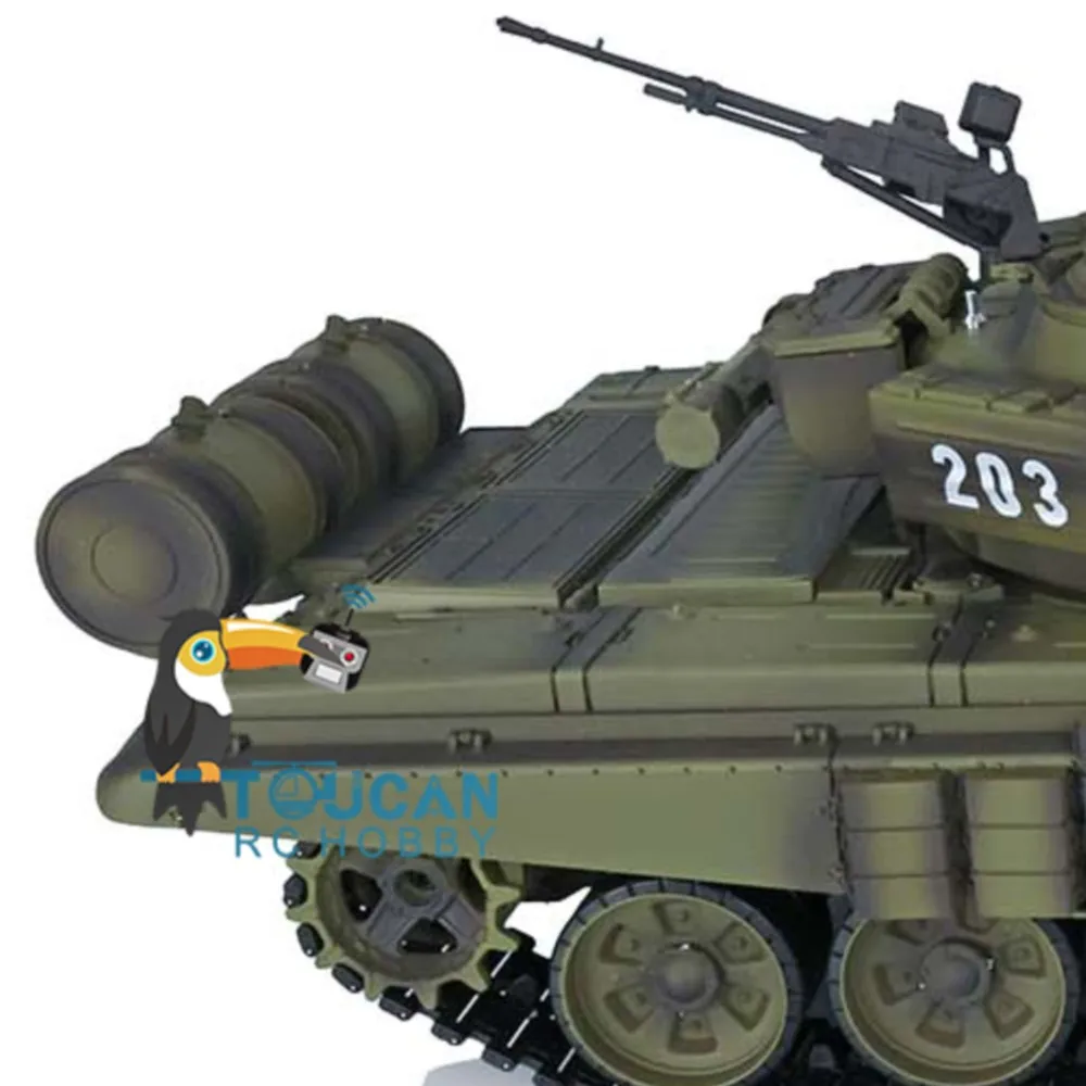 

Радиоуправляемый танк Heng Long 1/16, советский T72 7,0, пластик 3939 360 ° Стальная коробка передач, броня, игрушка для боевой гусеничного электромобиля TH20566-SMT1