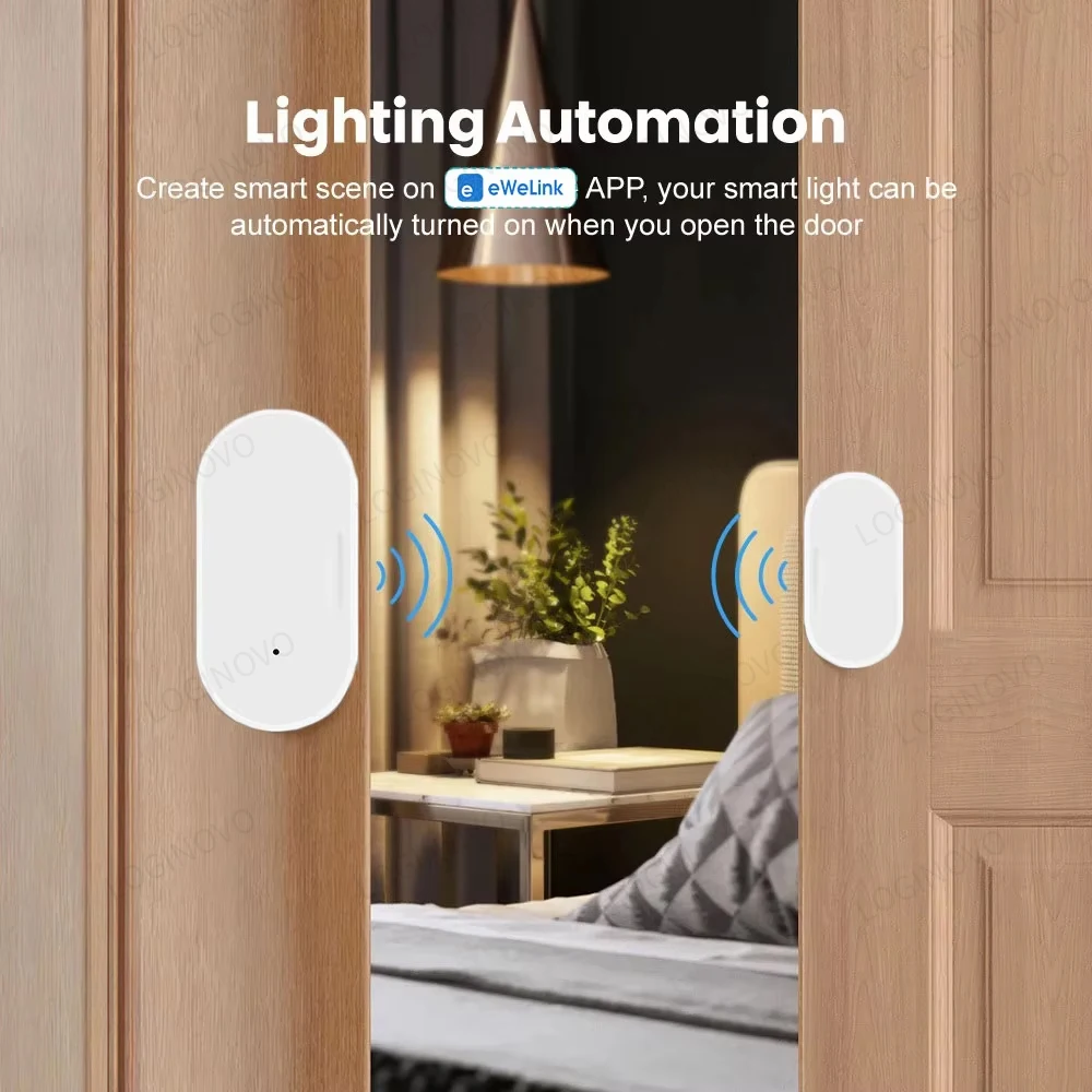 Ewelink ZigBee Deur Raam Smart Home Magnetische toegangsdeur Open Close Detectoren APP Alarm op afstand Werk met Alexa Google Home