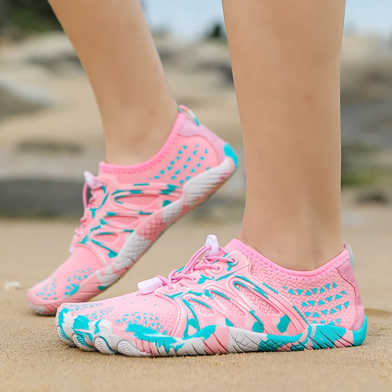 Schnell trocknende, atmungsaktive Aqua-Schuhe für Herren, Damen, Paare, Outdoor, Strand, fünf Finger, Schwimmen, Wandern, Waten, Upstream-Turnschuhe
