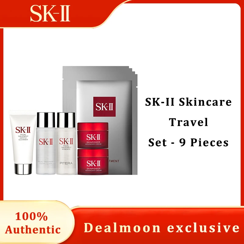 

Эксклюзивный дорожный набор SKII из 9 предметов (очищающее средство 20 г / эссенция для лица 30 мл / лосьон для ухода за кожей 30 мл / R.N.A.) Пауэр Рад