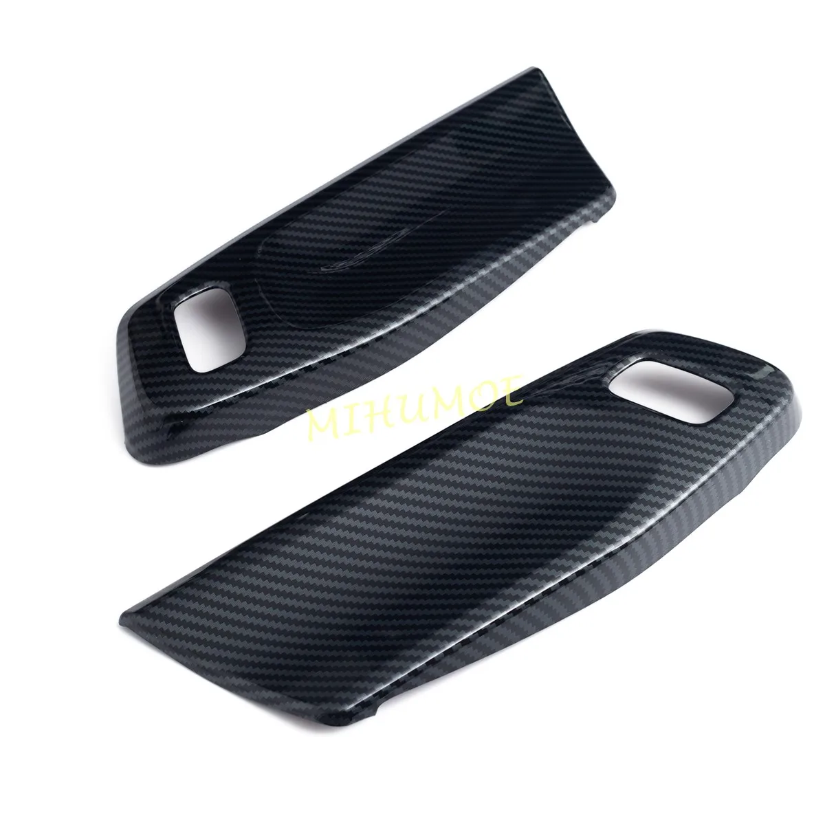 ألياف الكربون الداخلية لوحة الباب التبديل غطاء الزخارف أنيق لفورد رينجر XL XLT 2024 2025 #4