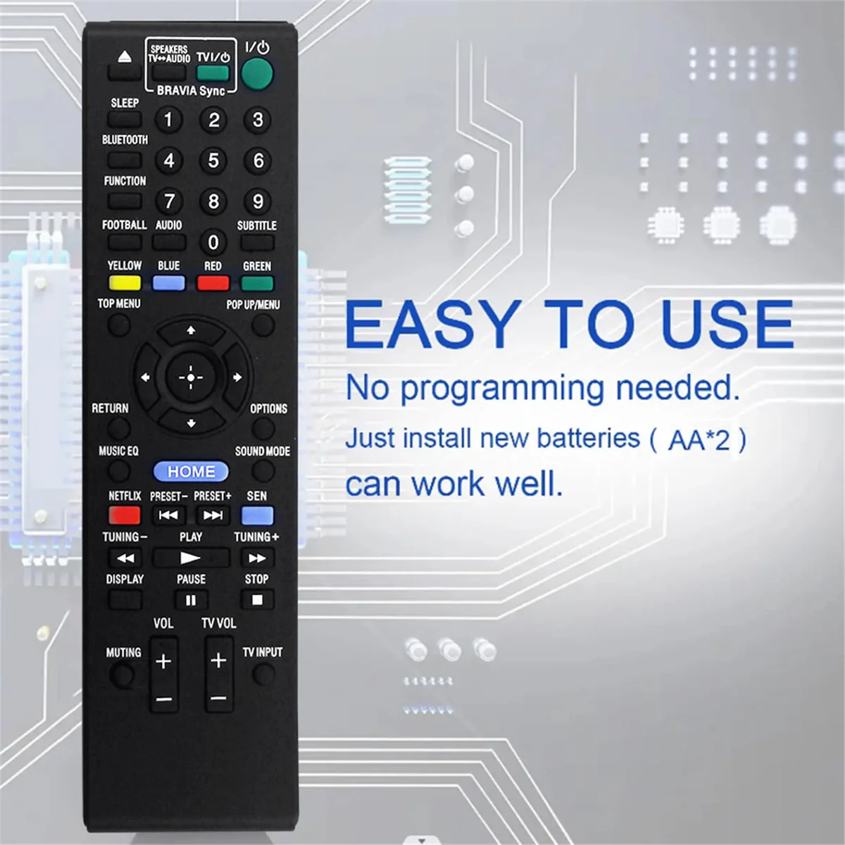 RM-ADP089 Replace Remote for Sony Blu-Ray Disc DVD BDV-E2100 BDVE3100 BDVE4100 BDVE6100 HBD-E2100 HBD-E3100 HBD-E6100