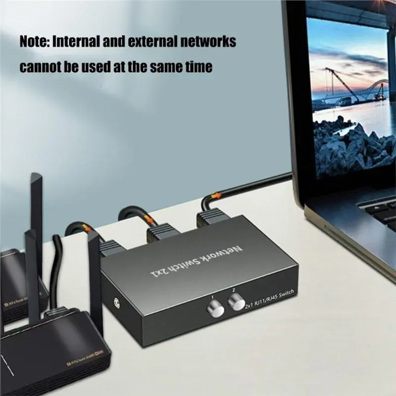 A53M-Network Switching Device Network Sharing Device Networking Switching Splitter Selector 2 In 1 Out Ethernet Networking