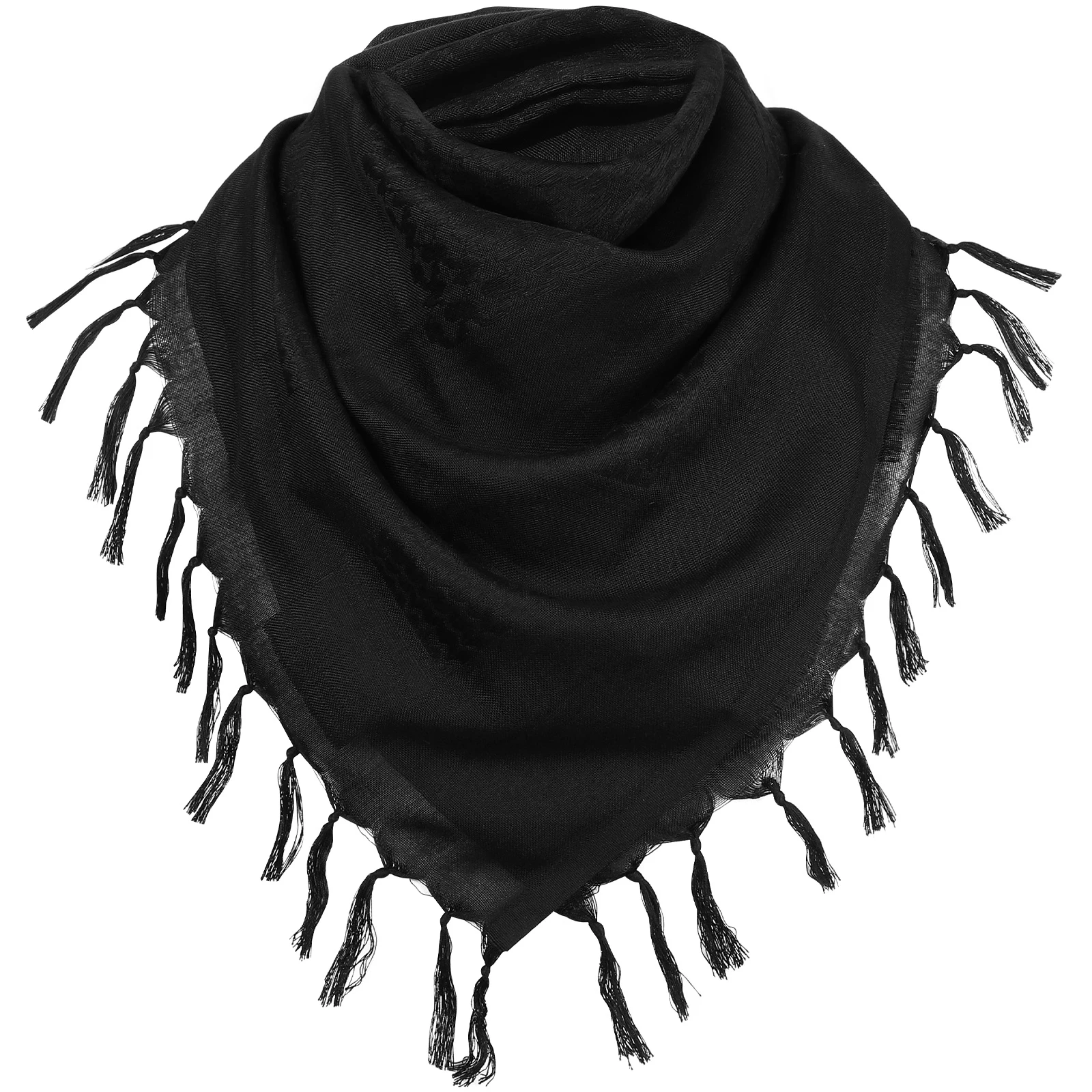 

Warm Cold-proof Scarf Black Arab Wrap Neck Hooded Accessories Men Women Outdoor Winter Shemagh Shawl Soft Cotton