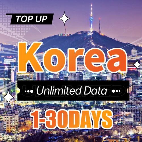 한국 선불 SIM 카드 인터넷 무제한 국제 SIM 카드 스마트폰용 1~30일 지원 esim 