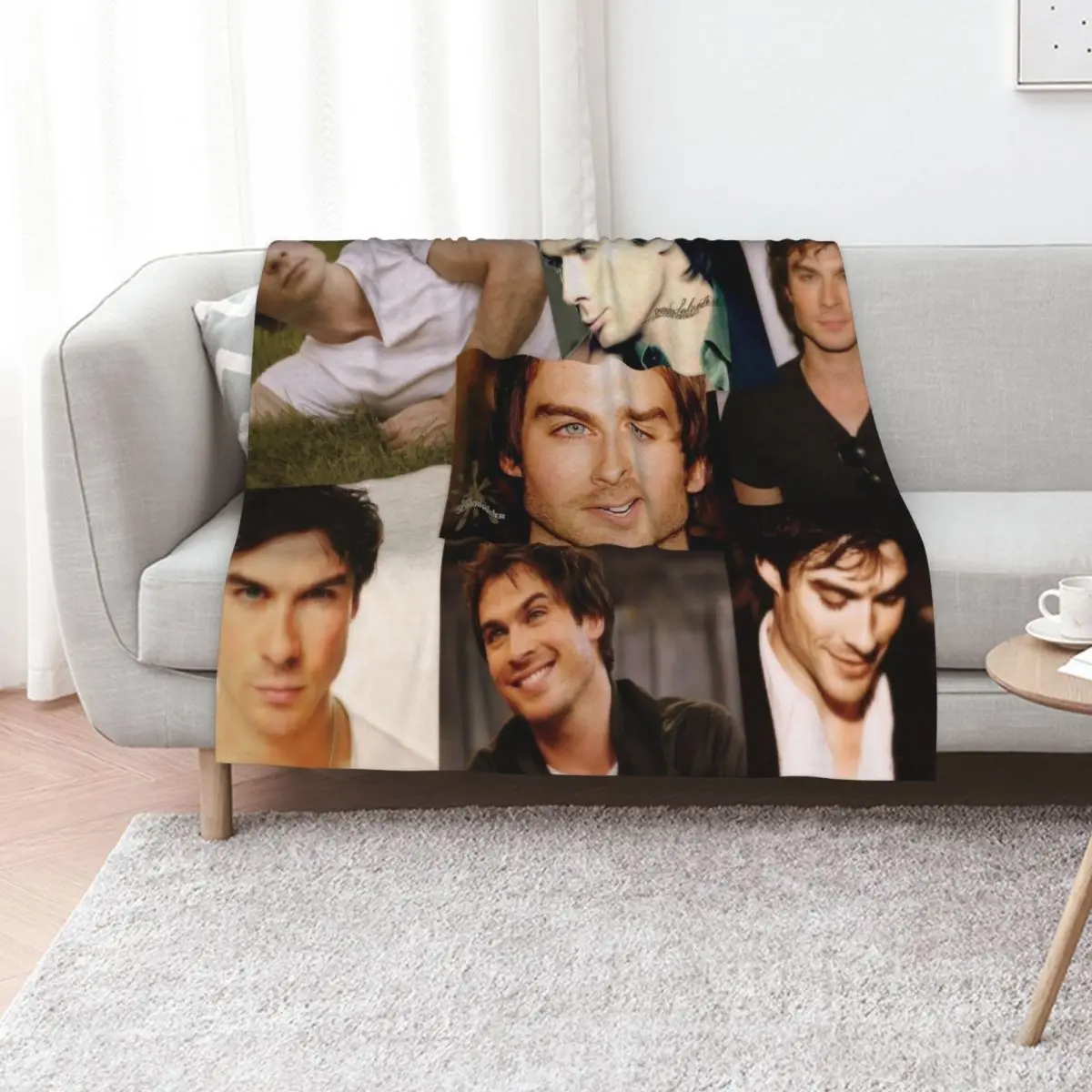 

Ian Somerhalder Throw Blanket Soft Plush Plaid Summer Beddings Loose Blankets For Baby Blankets