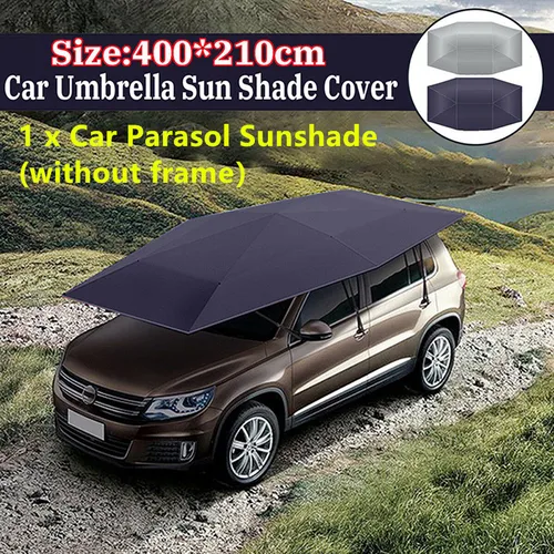 Imagen 1 del producto Parasol Universal para coche, cubierta para sombrilla, tela para tienda, protección UV, resistente al agua, 4x2,1 M