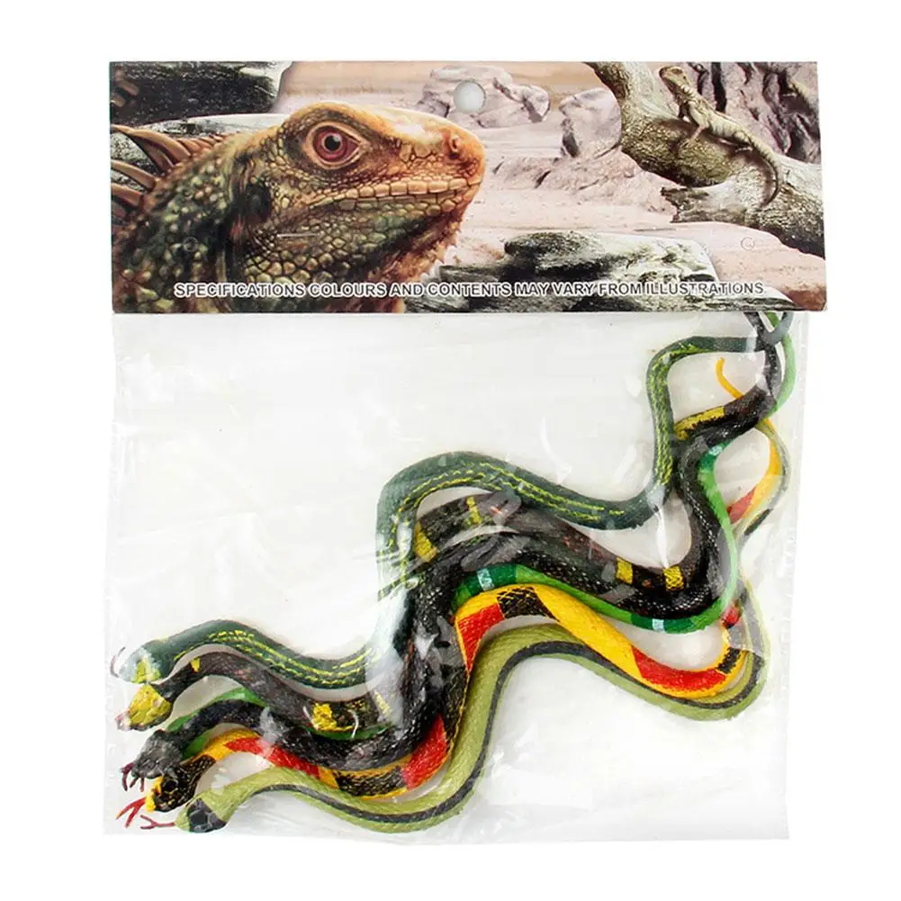 Figuras de acción de animales salvajes realistas para niños, modelos de serpiente, juguete Tricky, decoración en maceta, regalo, 6 piezas