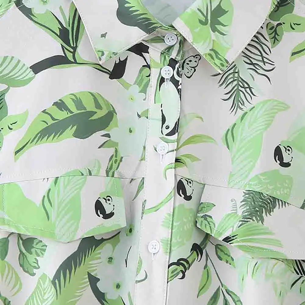 Vestido camisero estampado para mujer, vestido largo plisado, vestidos Midi de manga corta para mujer, ropa de calle con cuello, vestido de mujer