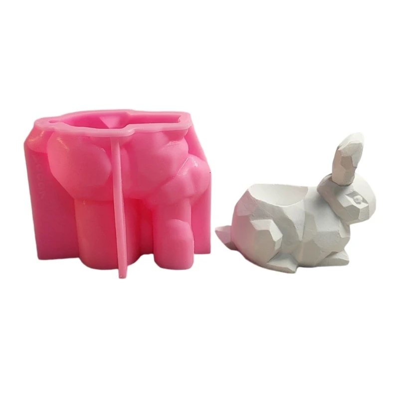 Multiple Size Rabbit Sturdy Silicone Mould Set Portable Accessory for Craft Supplies Making Plaster Crafting