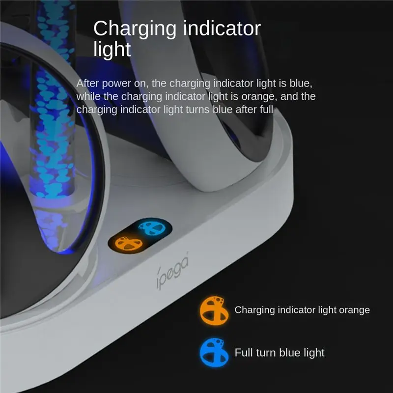 

SCLS for PS VR2 Magnetic Rainbow Charging Stand with Colorful RGB Light Headset Display Stand for PS VR2