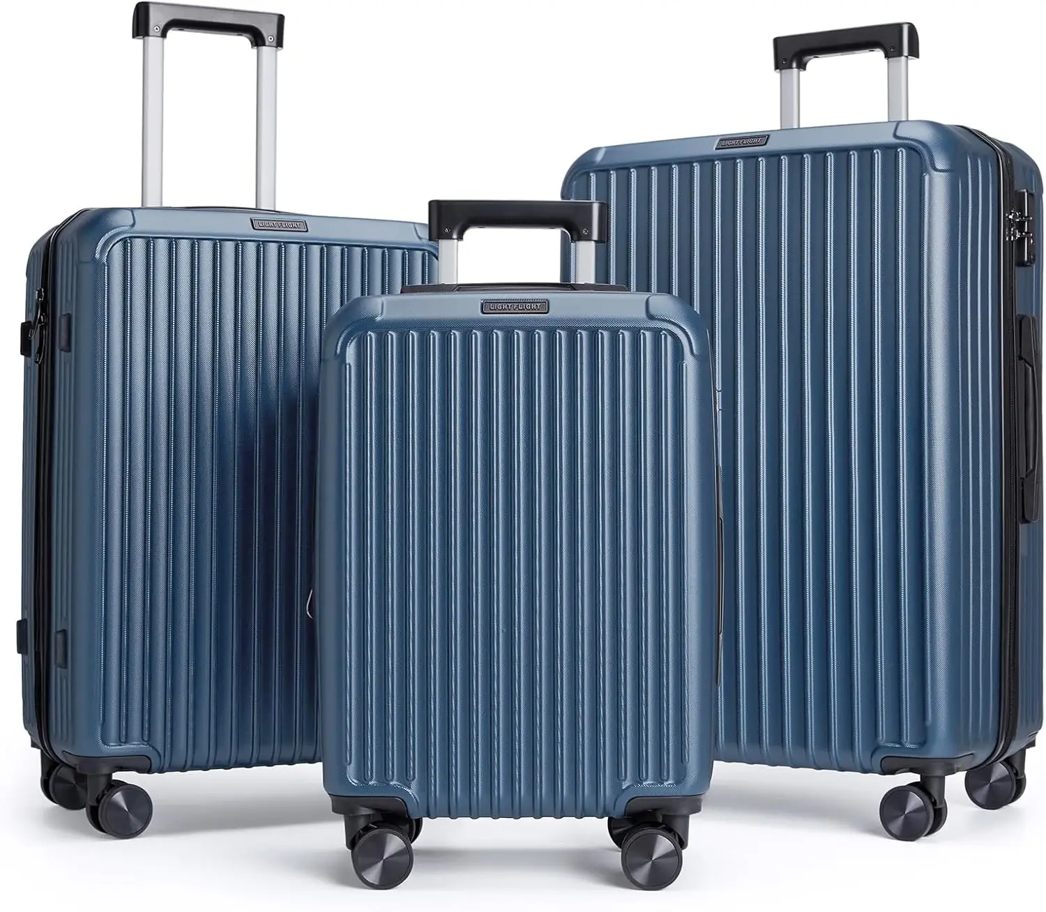 

3 Piece Hardshell Luggage Set with Spinner Wheels, TSA Lock, Lightweight Travel Suitcase (20" 24" 28") Royal Blue