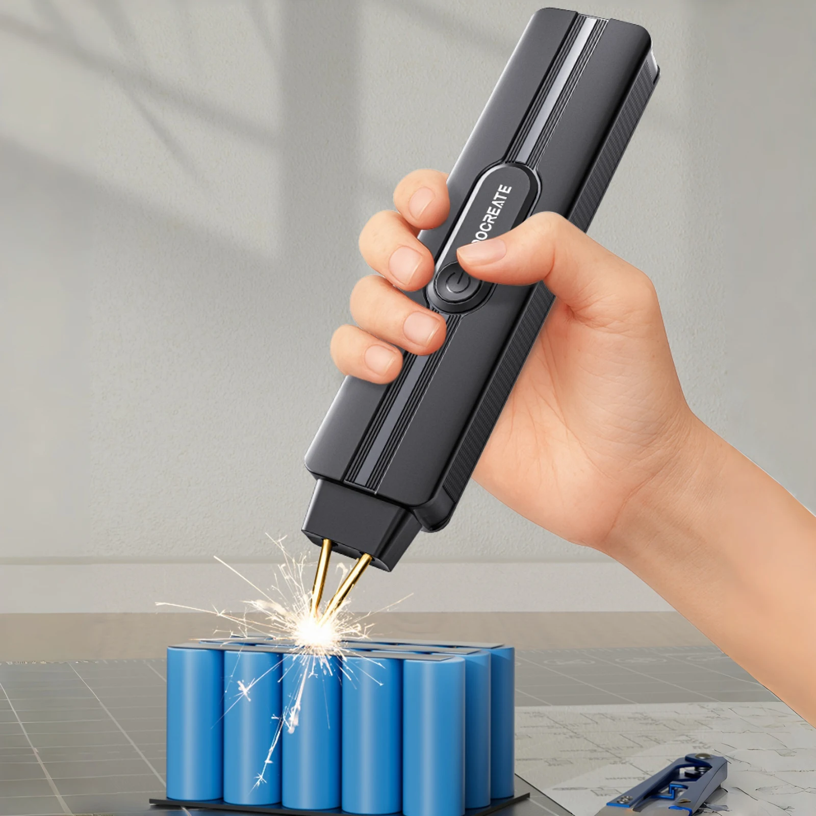 Battery Spot Welder 9 Gear Adjustable Mini Battery Welder Ergonomic Design for DIY Repair Outdoor Use