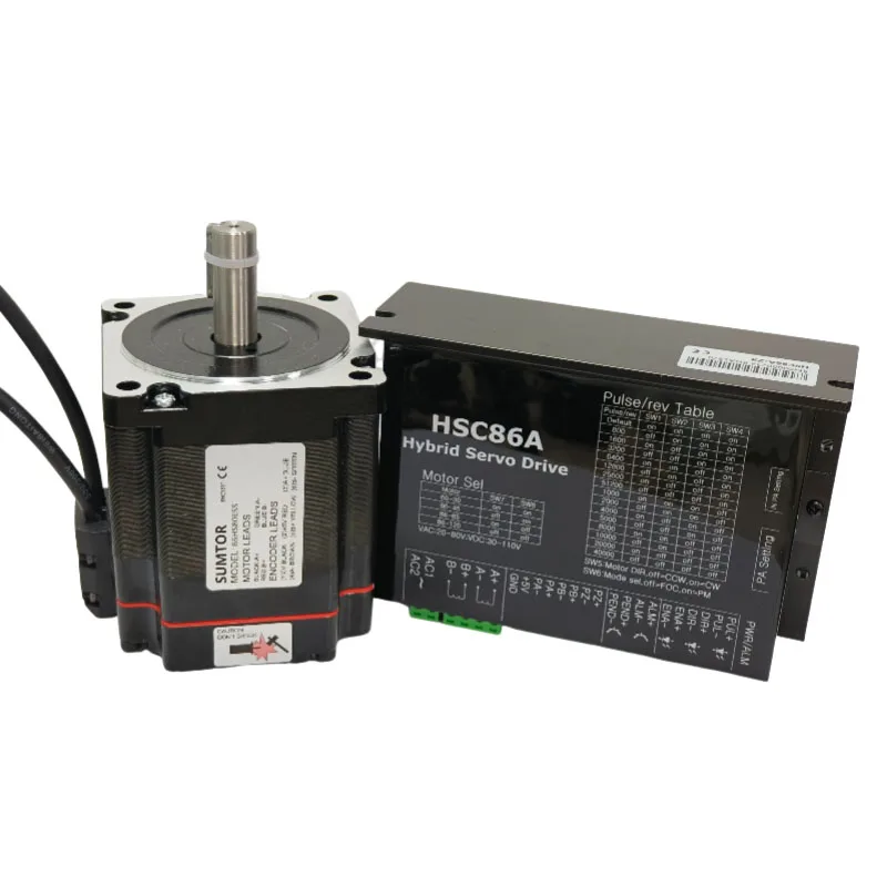 

Шаговый двигатель Nema 34, высокое качество, 4,5 н.м, 2-фазный шаговый двигатель с замкнутым контуром и драйвером для станка с ЧПУ