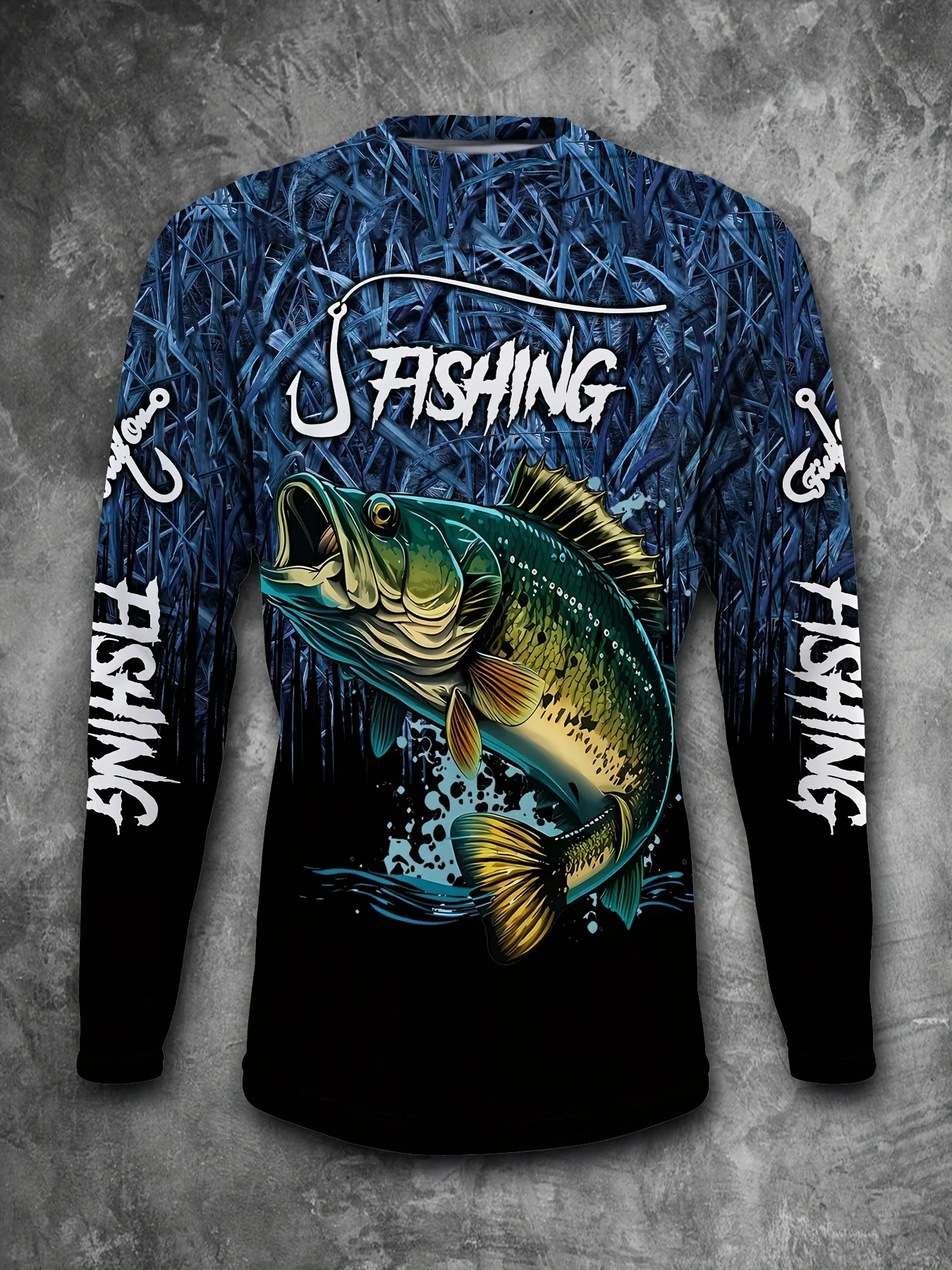 camisa-de-pesca-casual-de-manga-comprida-masculina-impressao-de-peixe-3d-gradiente-preto-azul-adequado-para-atividades-ao-ar-livre-acessorios-de-pesca