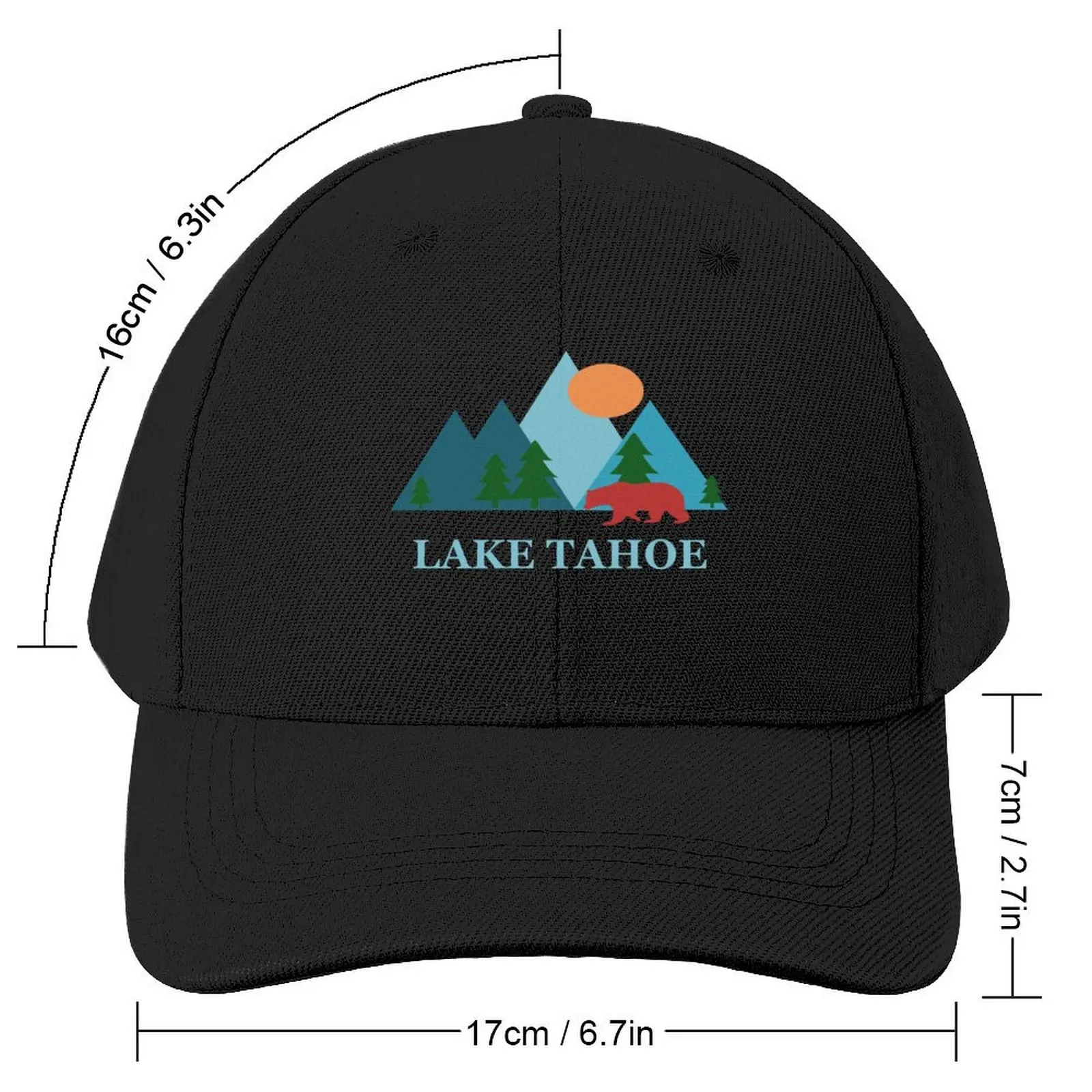 Lake Tahoe California and Nevada Nature Vacation Souvenir or Gift Baseball Cap Golf Cap |-F-| For Man Women's