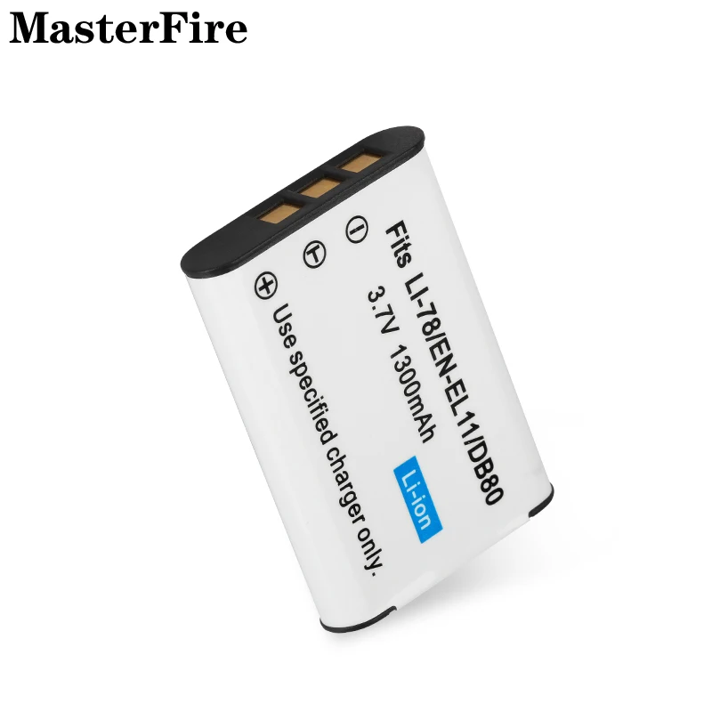 بطارية كاميرا D-LI78 DLI78 EN-EL11 ENEL11 1300mah 3.7V لبطاريات Pentax Optio M50 لبطاريات Nikon Coolpix S550، S560، S660