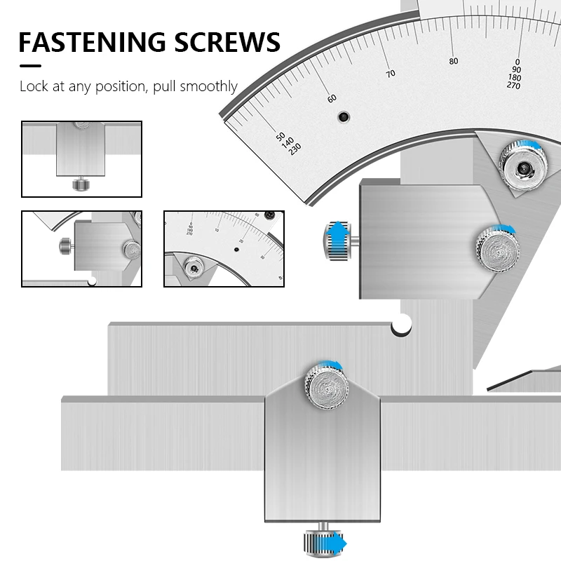 Angle Ruler 0-320 Degree Universal Protractor Precision Goniometer Angle Finder Measuring Tools Caliper