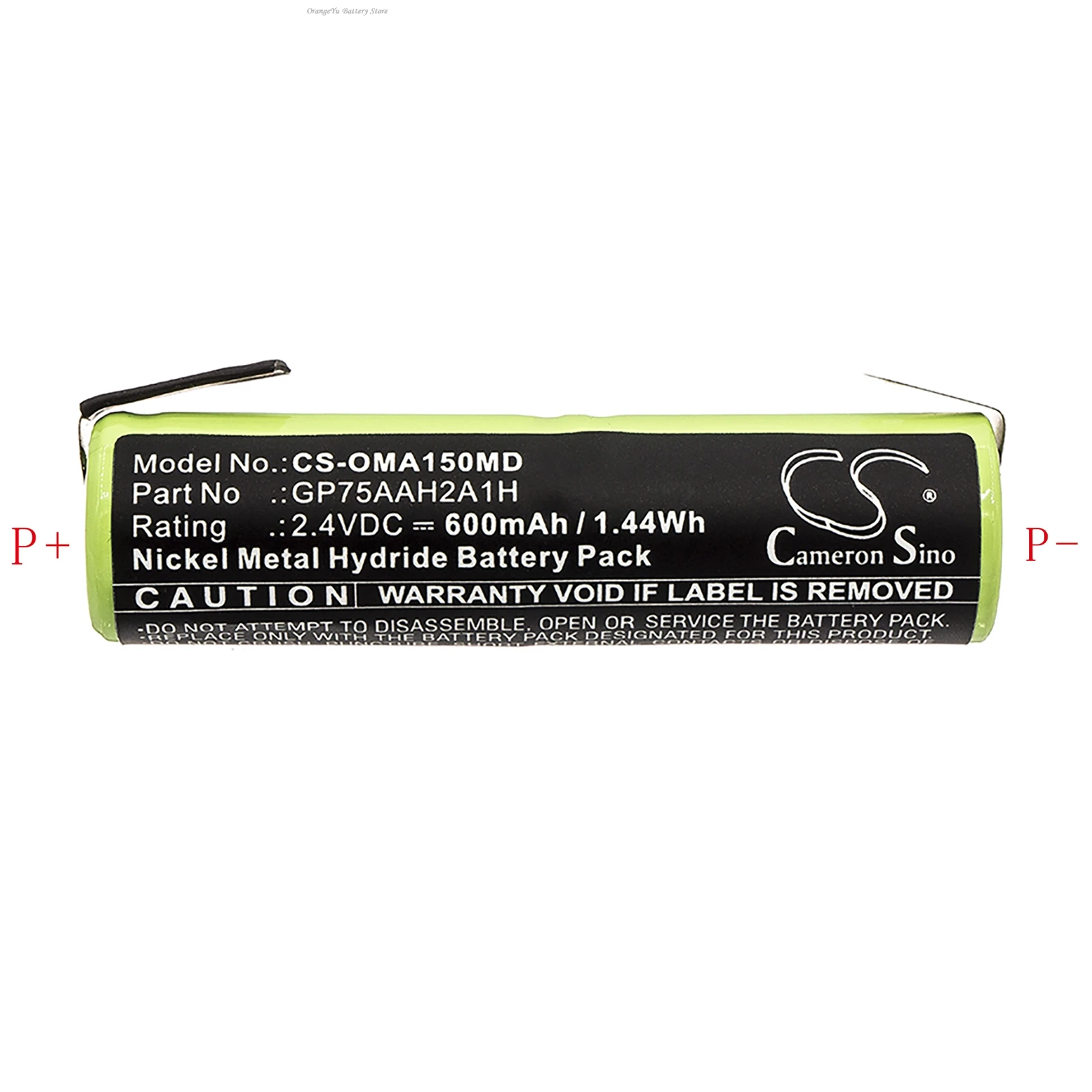 

Cameron Sino 2.4V 600mAh Toothbrush Battery GP75AAH2A1H for Colgate Omron ProClinical A1500 +TOOL