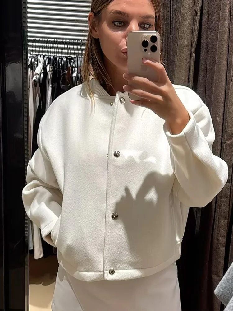 

HH Woman Autumn Elegant Casual Street Style Jackets Women Solid Single-Breasted Side Pocket Long Sleeves Fashion Coats