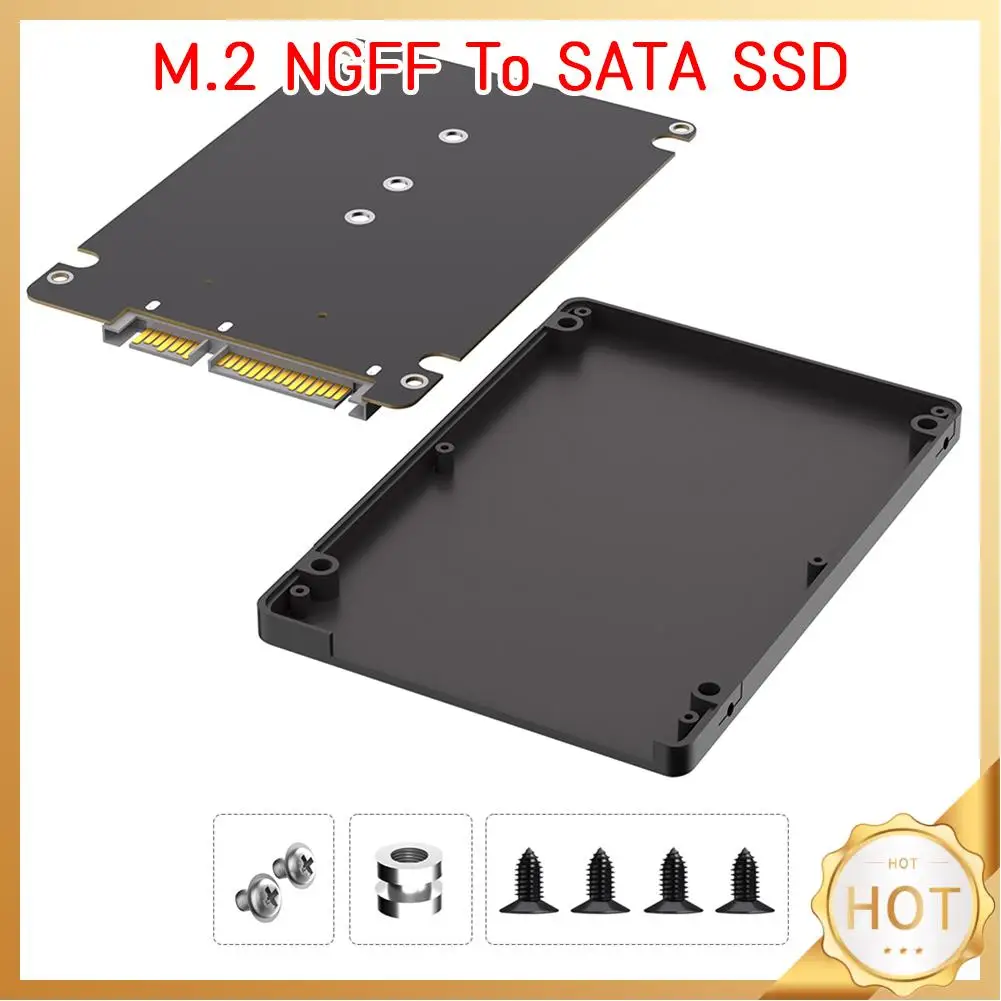 M.2 NGFF B مفتاح إلى 2.5 بوصة III SATA SSD الضميمة 6Gbps القرص الصلب الضميمة SSD صندوق خارجي ل 2230 2242 2260 2280 M.2 SSD