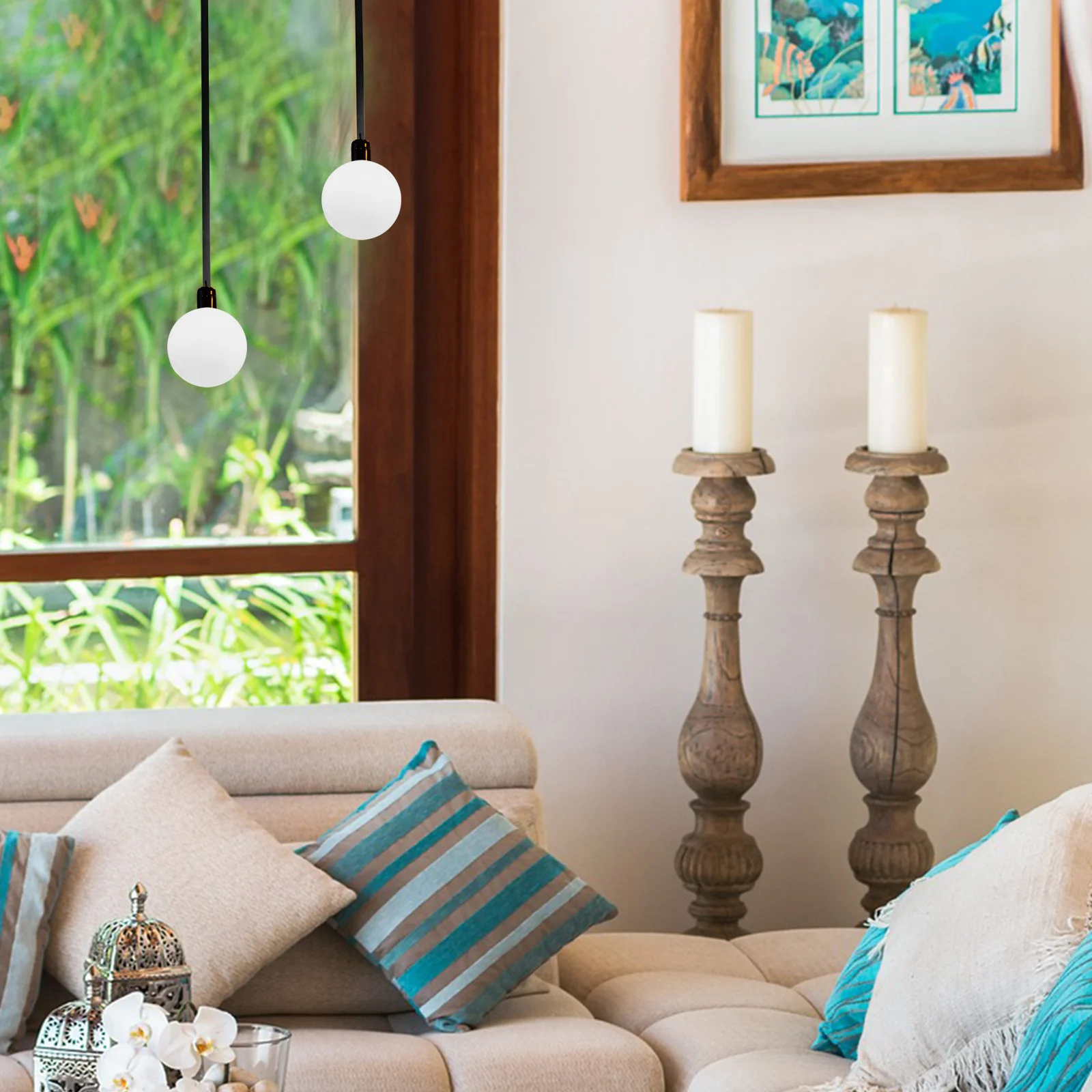 

White Glass Globe Shade 55Mm Frosted Spherical Pendant Ceiling Light Fixture Replacement Minimalist Design Soft Ambiance