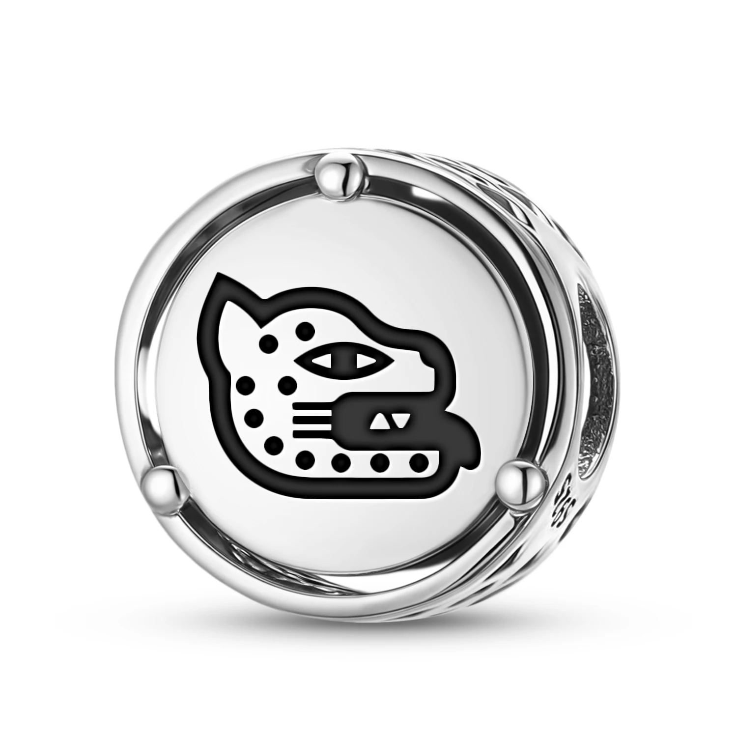 

Ацтекский Оселотль, стерлинговое серебро 925 пробы, символ, подвеска, подходит для оригинального браслета, ювелирные изделия своими руками, аксессуары, семейная бусина