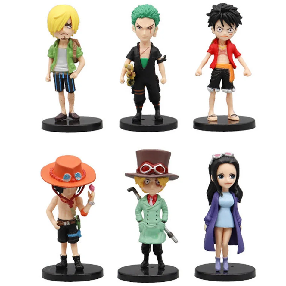 6pcs/set Anime One Piece Action Figure PVC Luffy New Action Collectible Model Decorations Doll Children Toys For Christmas Gift