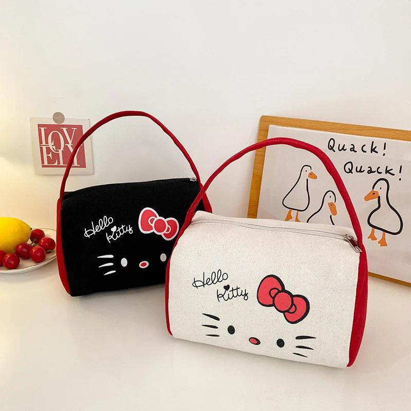 

Hello Kitty косметичка холст органайзер для макияжа Kawaii портативный клатч женская косметичка дорожная сумка для хранения сумки