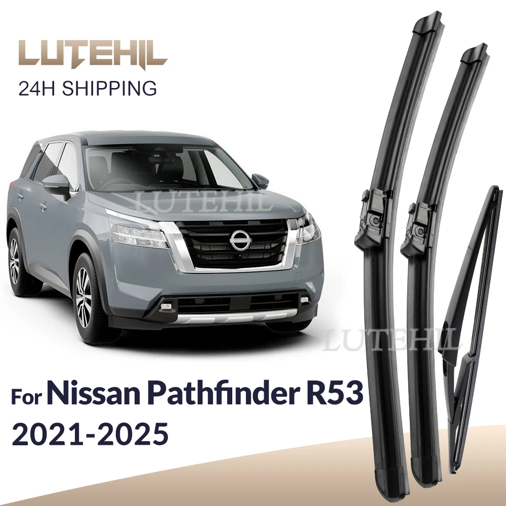 

For Nissan Pathfinder R53 2021-2025 2022 2023 2024 Wiper Front&Rear Wiper Blades Windshield Windscreen Window Brushes 24"19"10"