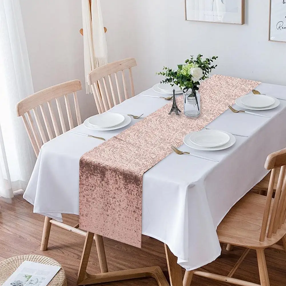 Sparkly Table Decor Sequin Table Runner 12x71 Inches Glitter Party Table Decoration Wedding Banquet Baby Shower Centerpiece