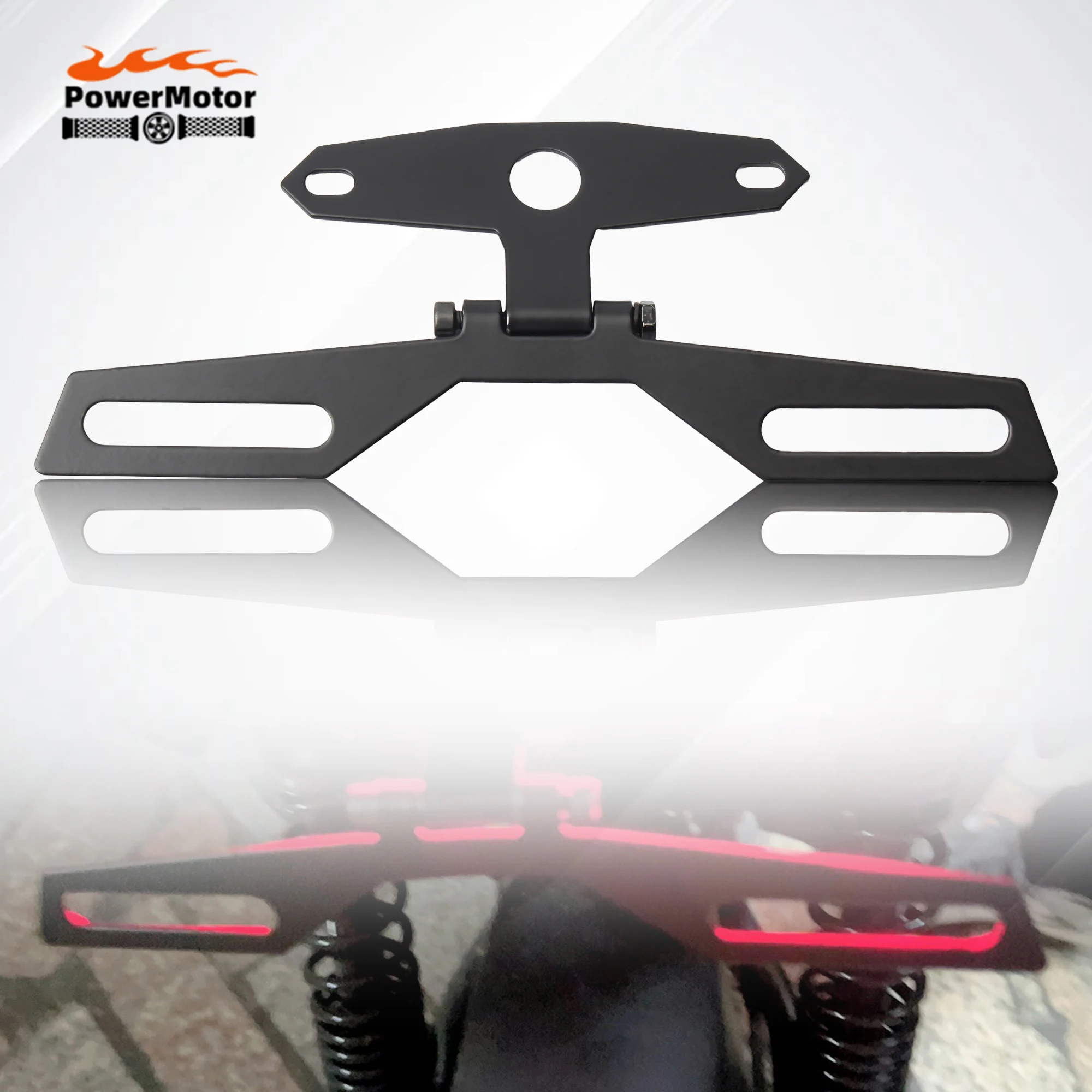 

Motorcycle License Plate Bracket Taillight Bracket Foldable License Plate Frame Bracket Enduro Motocross Scooter Modified Parts