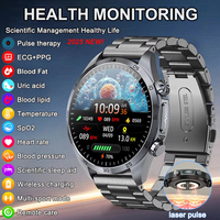 2025 New CES Science Sleep Aid Smart Watch Men Laser Treatment Three High ECG+PPG  Body Temperature BT Call Health smartwatches