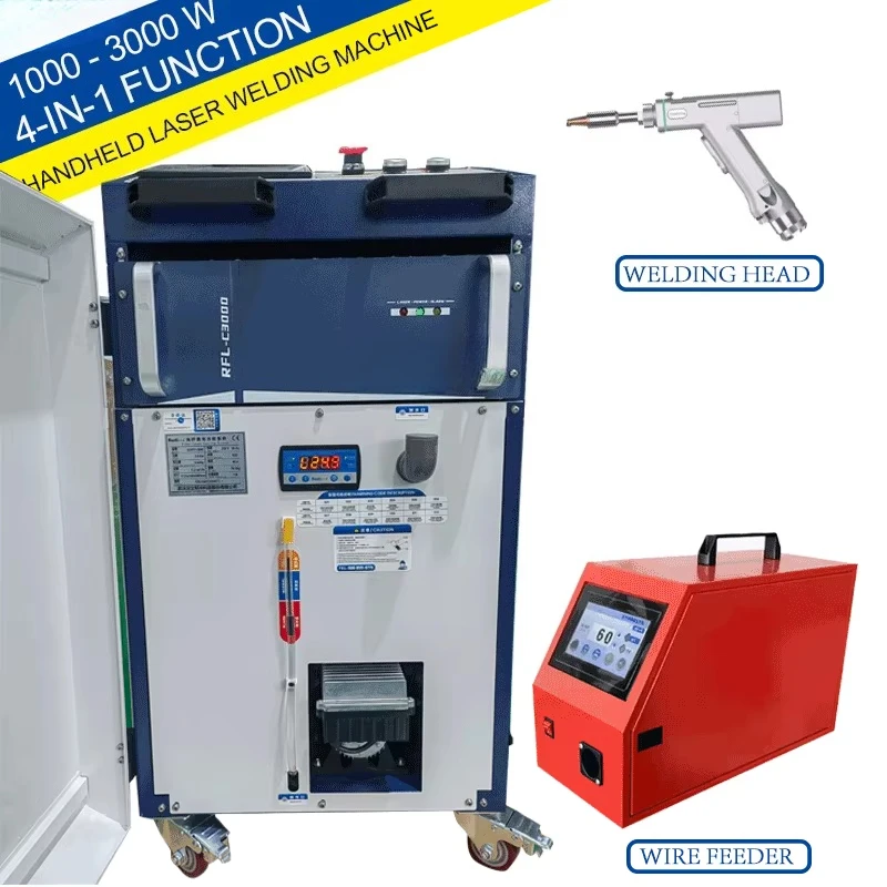 All In One Handheld Laser Welding Cutting Cleaner Integrated Design Machines Outdoor On-site Metal Repair Processing Equipment