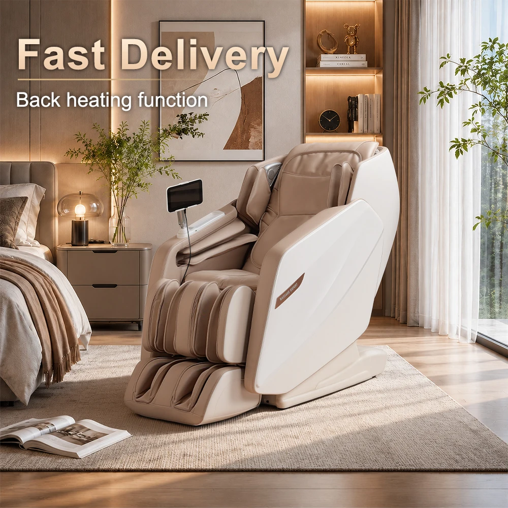 Smart Shiatsu Foot Spa Flexible SL Track Full Body Airbags 3D Massage Chair for Pain Relief