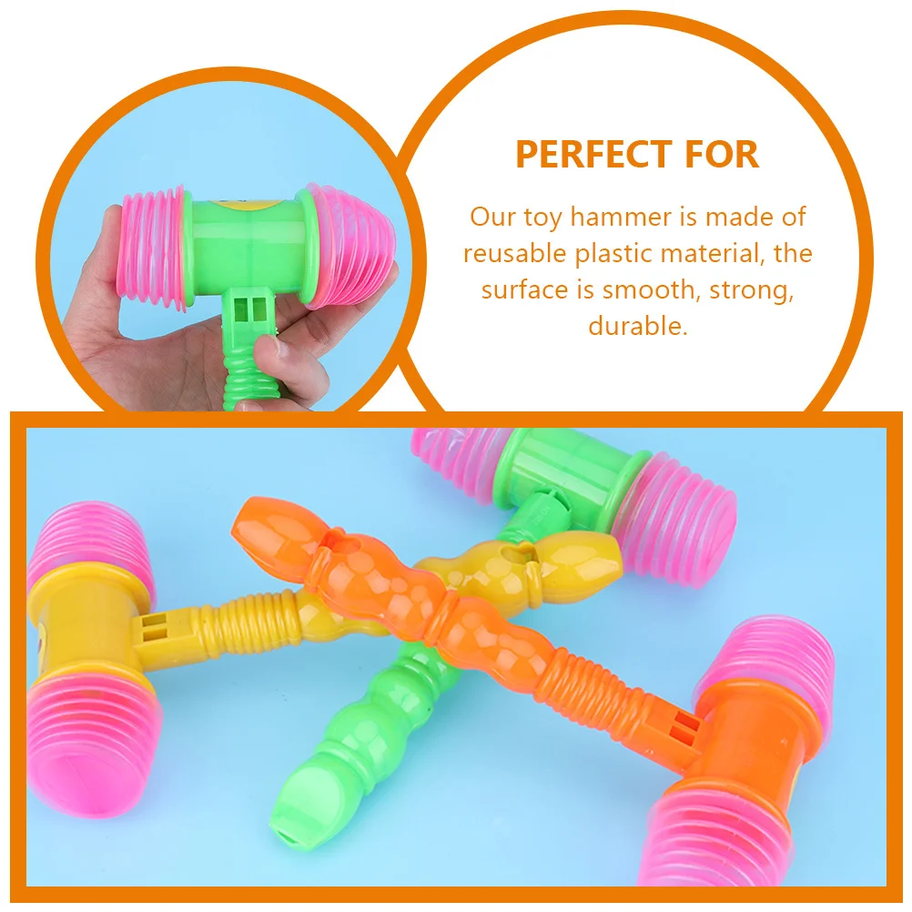 8 قطع مطرقة صار للأطفال بلاستيكية صغيرة خفيفة الوزن تفاعلية قصف أطفال حفلة ألعوبة مطرقة أطفال #6