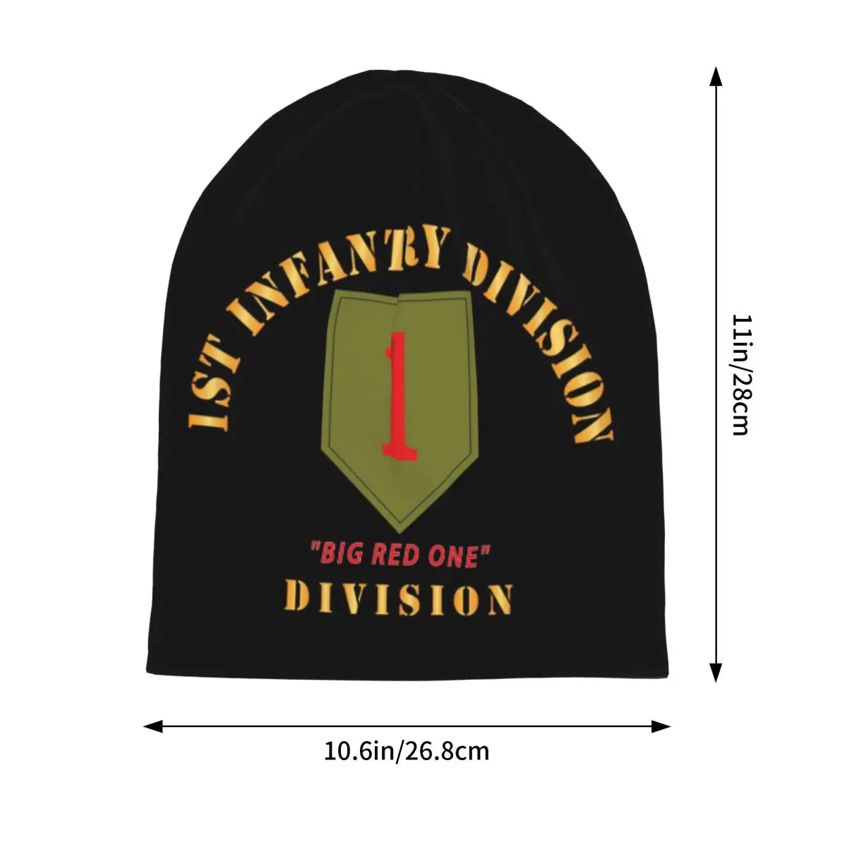 First Infantry Division Big Red One Ww2 Us  Men Women Adult Beanies Caps Knitted Bonnet Hat Warm  Autumn Winter Skullies Hats