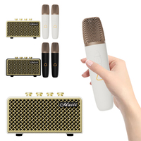 Karaoke Machine with Two Wireless Microphones Wireless Karaoke Speaker for Home KTV Birthday Party Holiday Gifts
