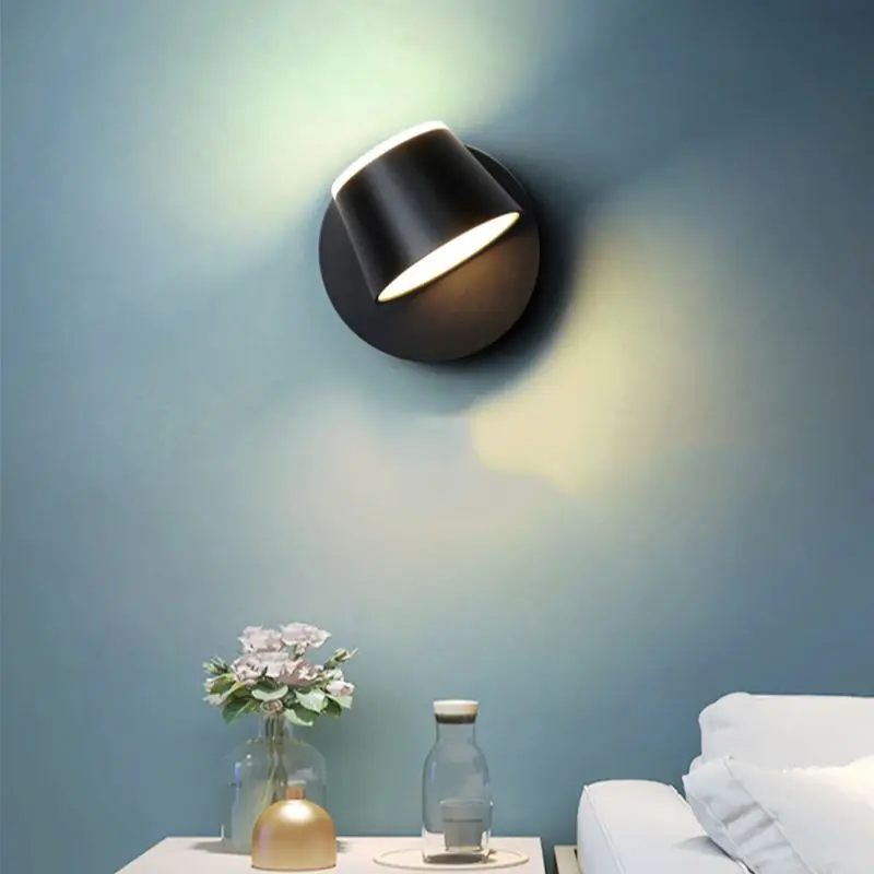 Imagem -05 - Criativo Rotatable Luzes de Parede Nordic Quarto Cabeceira Led Lâmpadas de Parede Nova Dupla-cabeça Arandelas de Acrílico Decoração de Casa Ajustável Adjustable Adjustable Adjustable Abajur