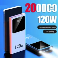 200000mAH Power Bank 120W Super Fast Charging Digital Display Battery High Capacity Power Bank For Iphone 15 14 Samsung Xiaomi