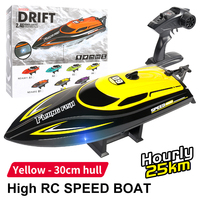 HXJRC HJ812 RC Boat 2.4G 4CH 180 Flip Waterproof 25Km/h Remote Control Boat Lakes Pool Racing High SpeedBoat Toy Gift for Kids