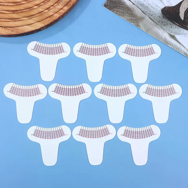 10 pezzi portatile per la misurazione della lunghezza delle ciglia, strumento per il trucco delle sopracciglia in plastica morbida per la crescita dell'estensione delle ciglia