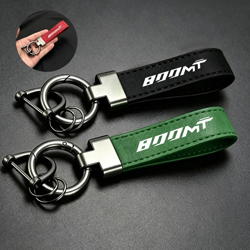 For CFMOTO CF MOTO 800MT MT800 MT 800 MT Motorcycle Anti-lost Keyring High-Grade Leather Suede Keychain New Accessories