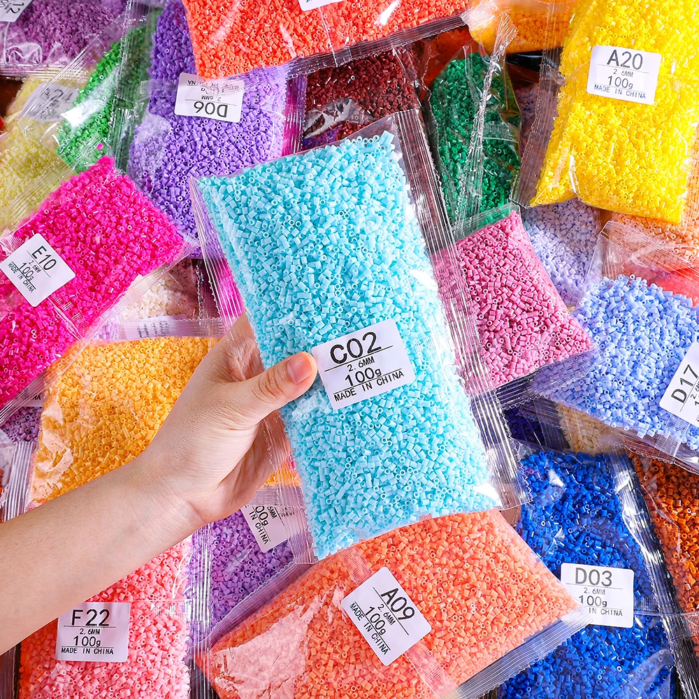 100g Green Series Perler Mard Bean Fusion Bean 2.6mm DIY material bag Gifts Desktop Ornament Decoration Handicraft keychain