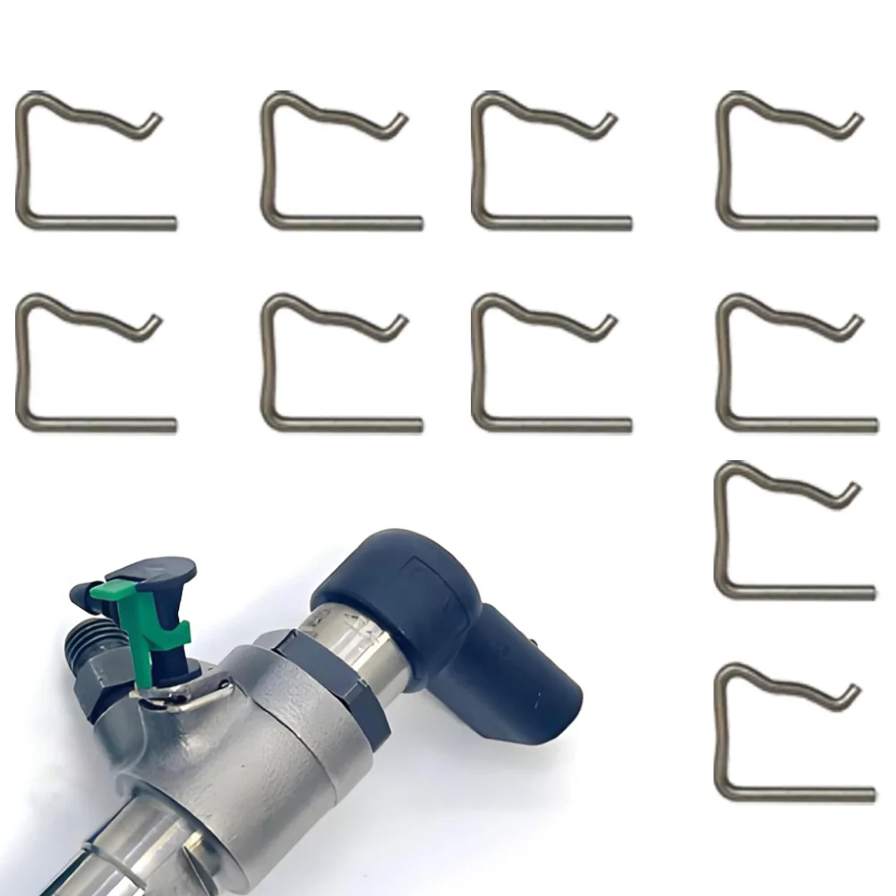 10Pcs/set Car Injectors Leak Off Pipe Clips Kit Replacement Parts For Ford 1982A4 7701477442 4S7Q9F524AB Car Accessories ﻿