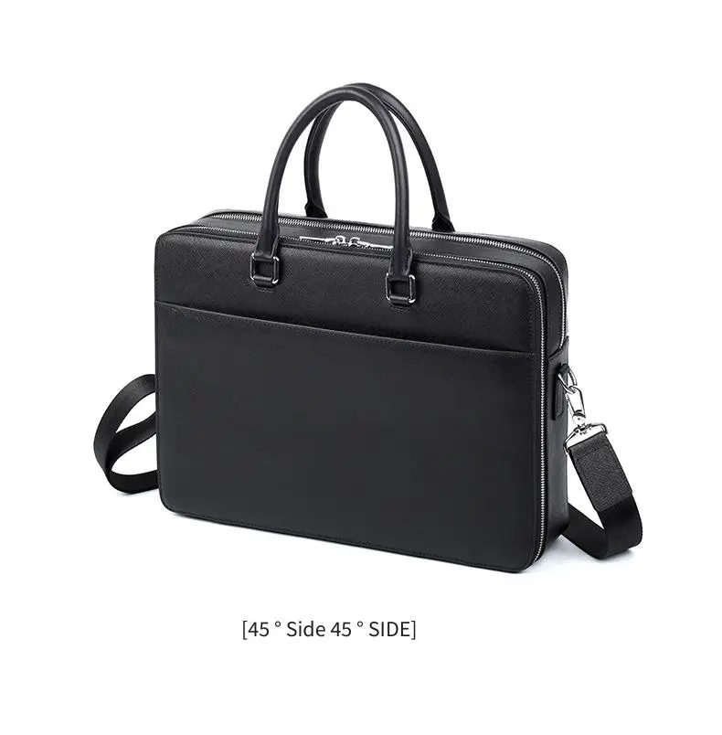 Echtleder Herren-Aktentasche Rindsleder Business Multifunktionale Laptoptasche Große Kapazität Handtasche – Detail 16