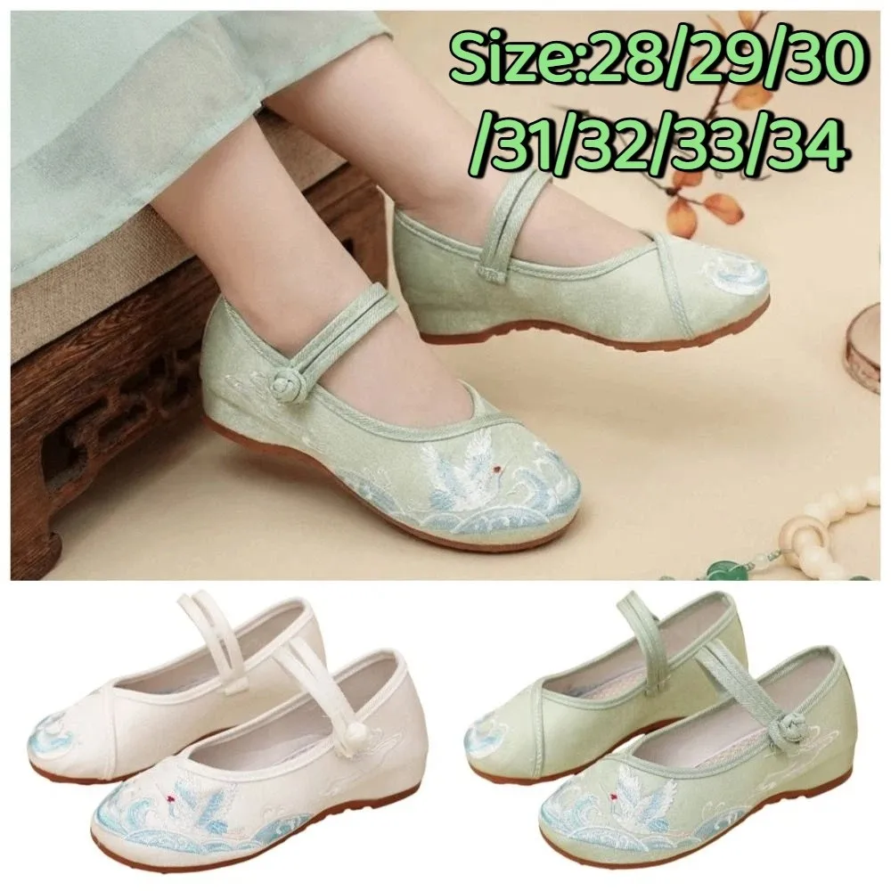 

Танцевальные туфли для девочек в китайском стиле: износостойкие, с мягкой подошвой, вышитые, тканевые, нескользящие, дышащие, для традиционных нарядов