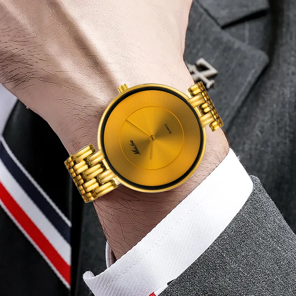 Fashion Men's Simple Watches Brand MISSFOX Luxury Quartz Clock Stainless Steel Business Man WristWatch Reloj Hombre Dropshipping