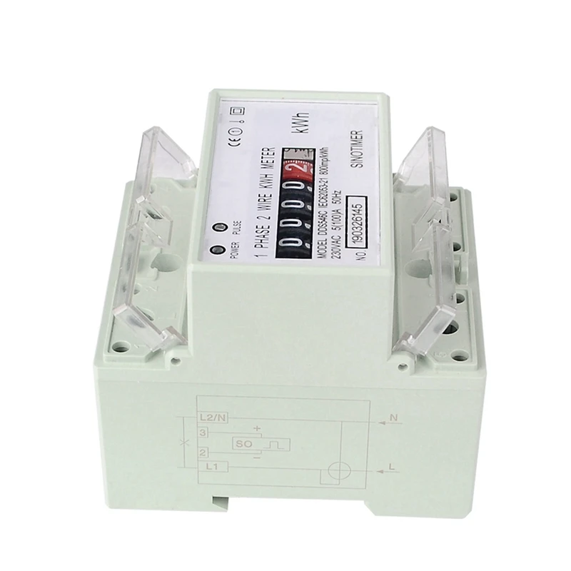 HOT SALE 6X Electric Single Phase Two Wire AC 220V 100A Energy Meter Kwh Counter Consumption Analog Electricity Wattmeter(A)