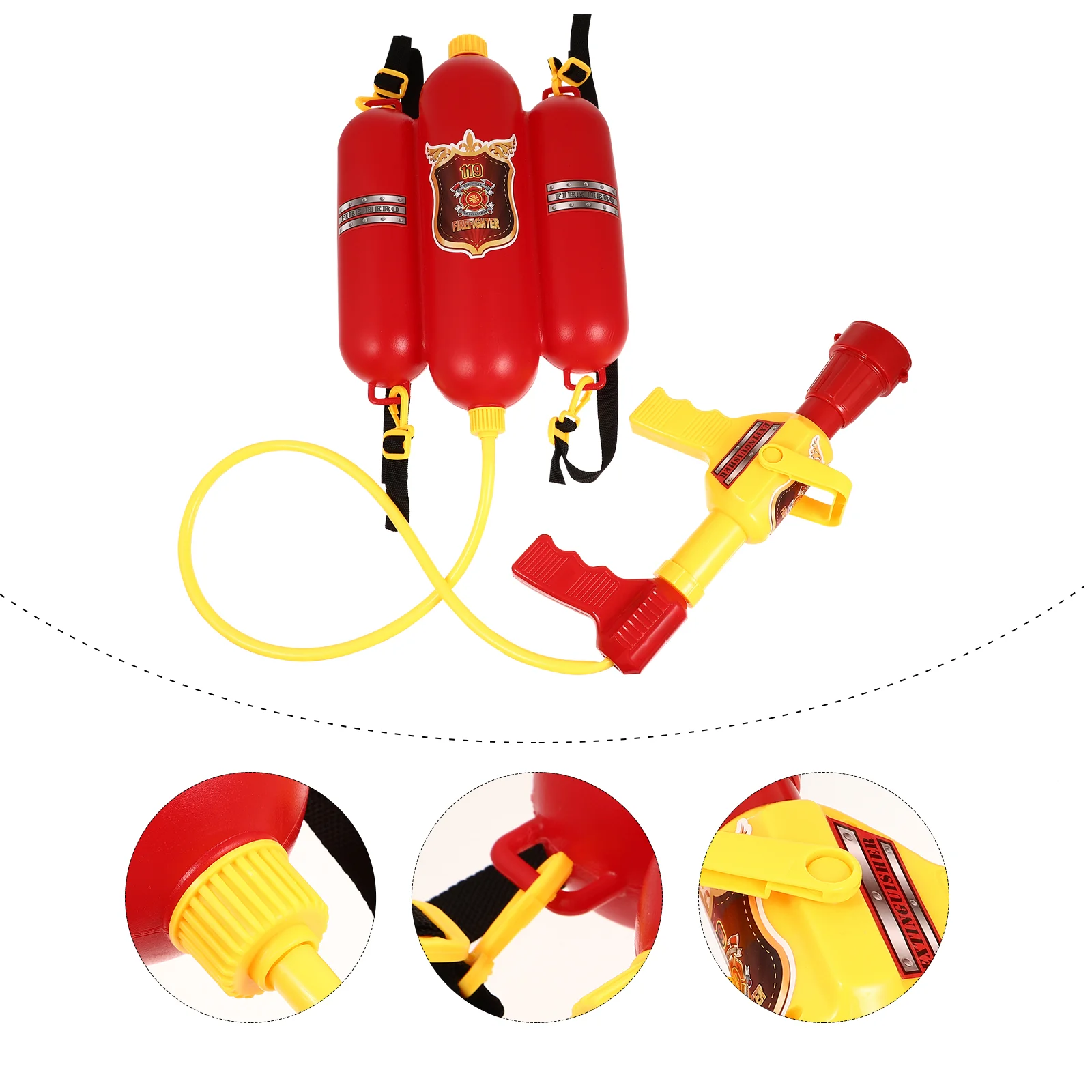 

Firefighter Fire Extinguisher Water Gun Backpack Toy Water Gun Children Outdoor Toys Children Firefighter Role Playing Pool Toys
